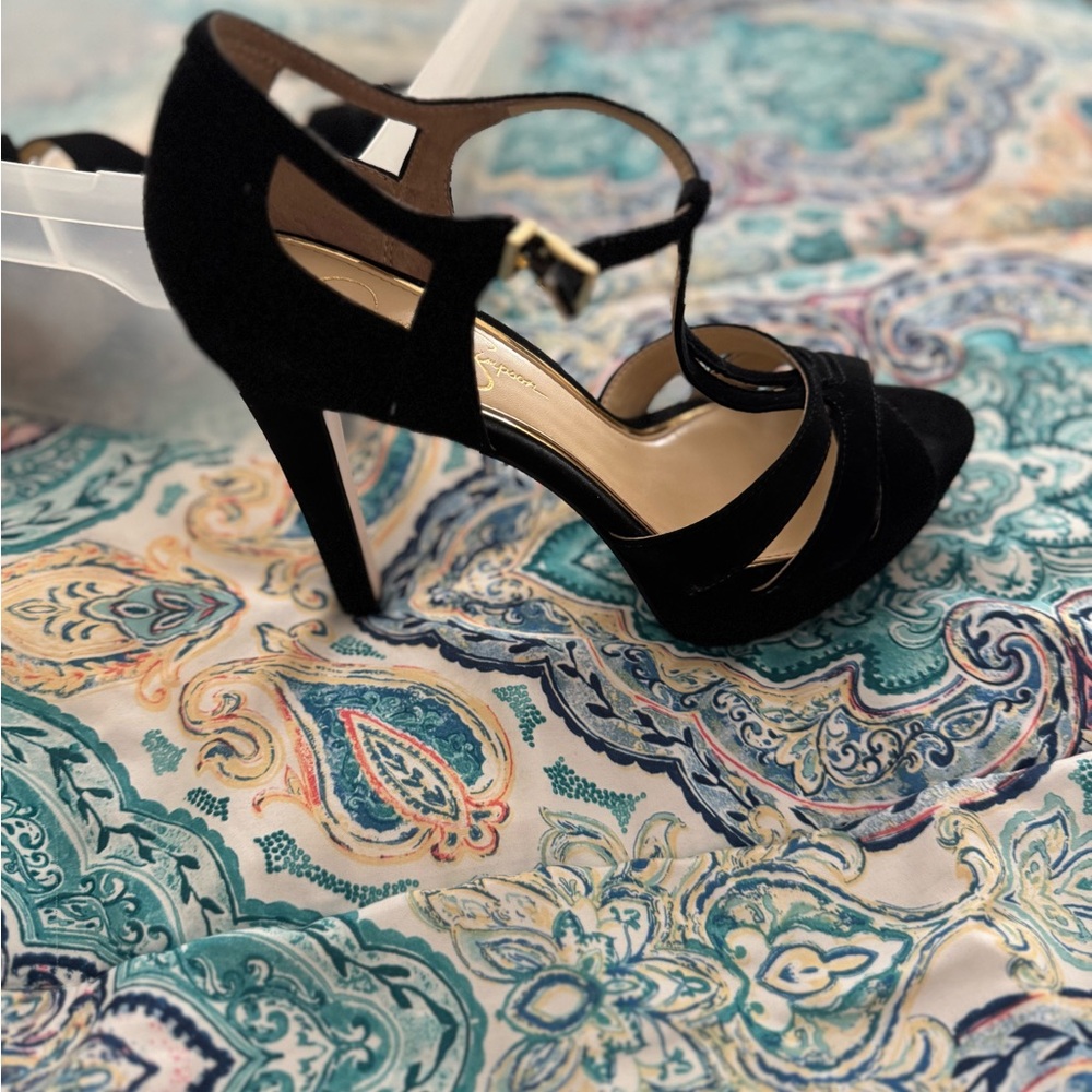 Jessica Simpson Black Strappy Heels